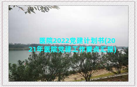 医院2022党建计划书(2021年医院党建工作要点汇报)