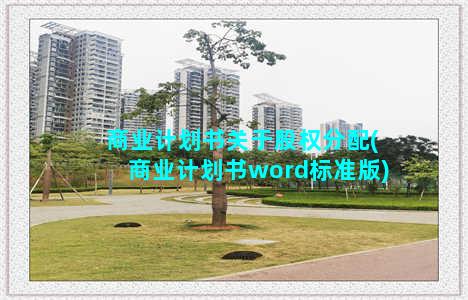 商业计划书关于股权分配(商业计划书word标准版)