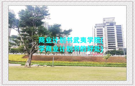 商业计划书武夷学院(学商业计划书的好处)