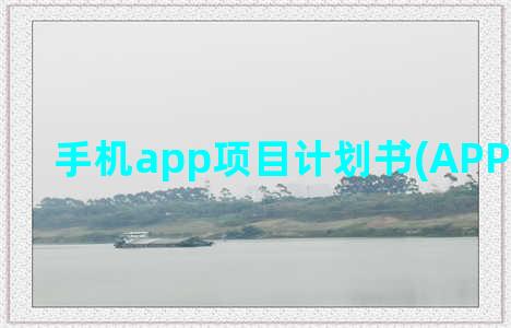 手机app项目计划书(APP项目概述)