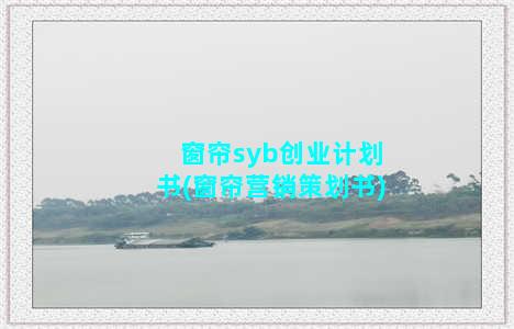 窗帘syb创业计划书(窗帘营销策划书)